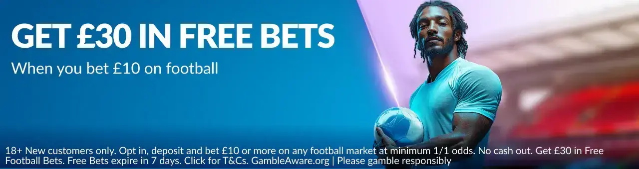 get £30 in free bets