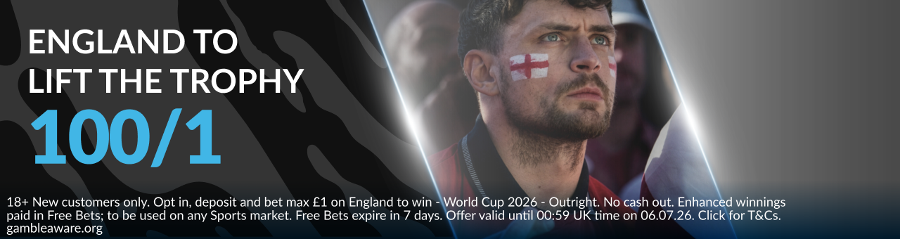 England 100/1